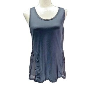 Victoria's Secret Tank Top Womens M Blue Gray Scoop Neck Sleeveless Racerback Me